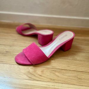 SCHUTZ Pink block heel sandal